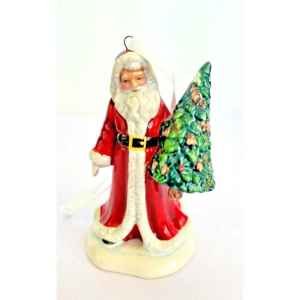 2017 Royal Doulton Santa & Tree Ornament HN 5861 Hand Decorated Earthenware